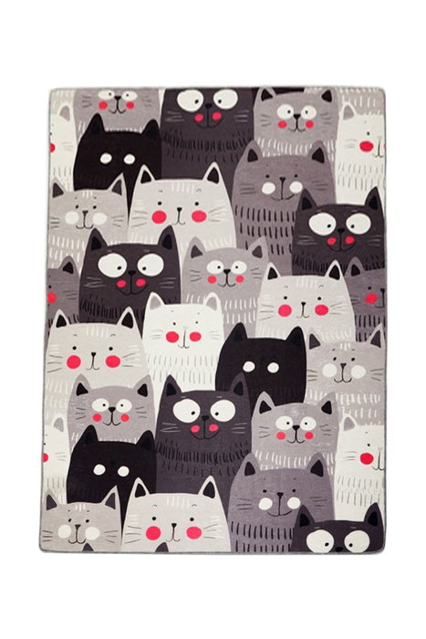 Conceptum Alfombra de Pasillo Cats Gray Djt Multicolor 80 x 150 cm Conceptum Alfombra de Pasillo Cats Gray Djt Multicolor 80 x 150 cm